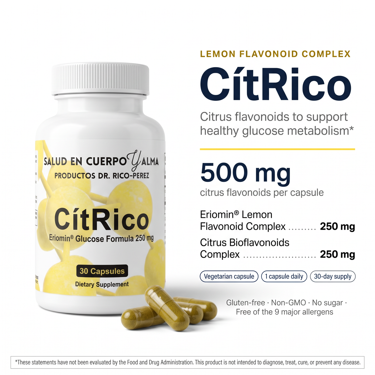 Dr. Rico Perez CítRico (Eriomin Glucose Formula) bottle