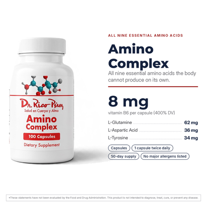 Dr. Rico Perez Amino Complex facts card