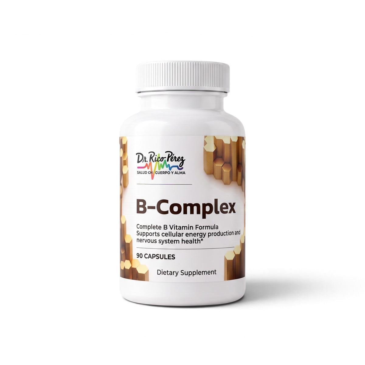 Dr. Rico Perez B-Complex 90 Capsules bottle, front