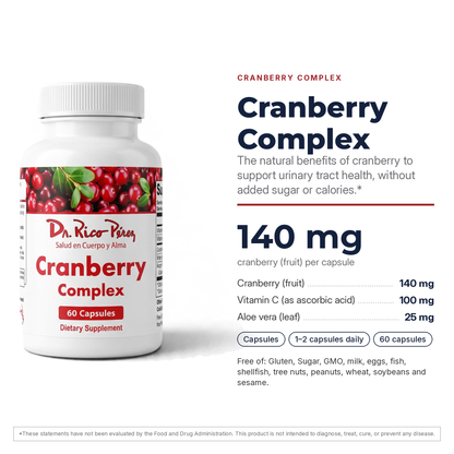 Dr. Rico Perez Cranberry Complex facts card