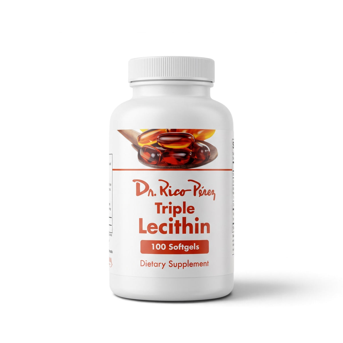 Dr. Rico Perez Triple Lecithin 100 Softgels bottle, front