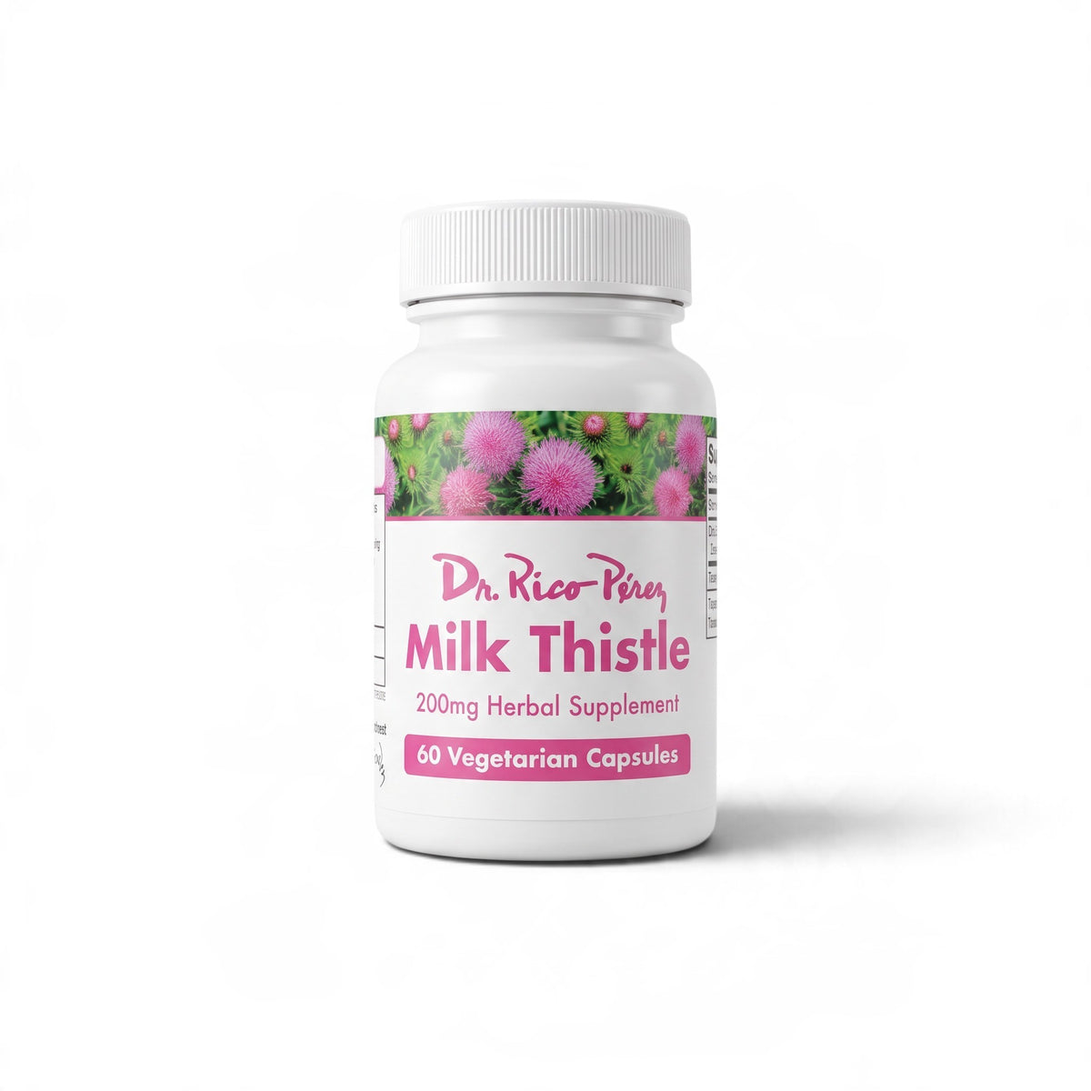 Dr. Rico Perez Milk Thistle 60 Capsules bottle, front