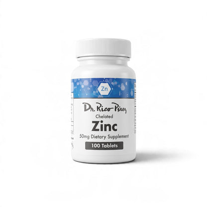 Dr. Rico Perez Zinc 100 Tablets bottle, front