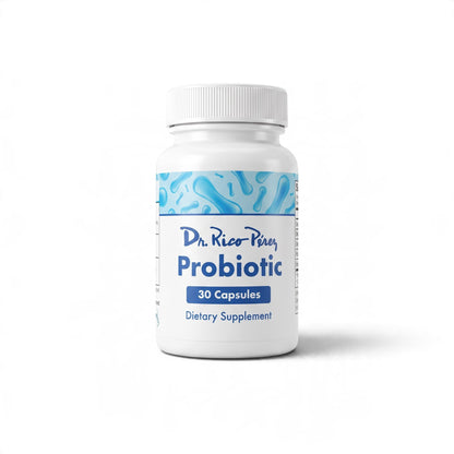 Dr. Rico Perez Probiotic bottle