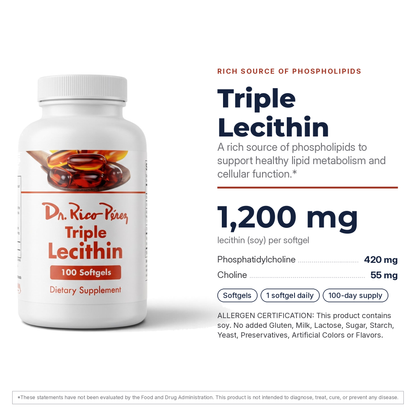 Dr. Rico Perez Triple Lecithin facts card