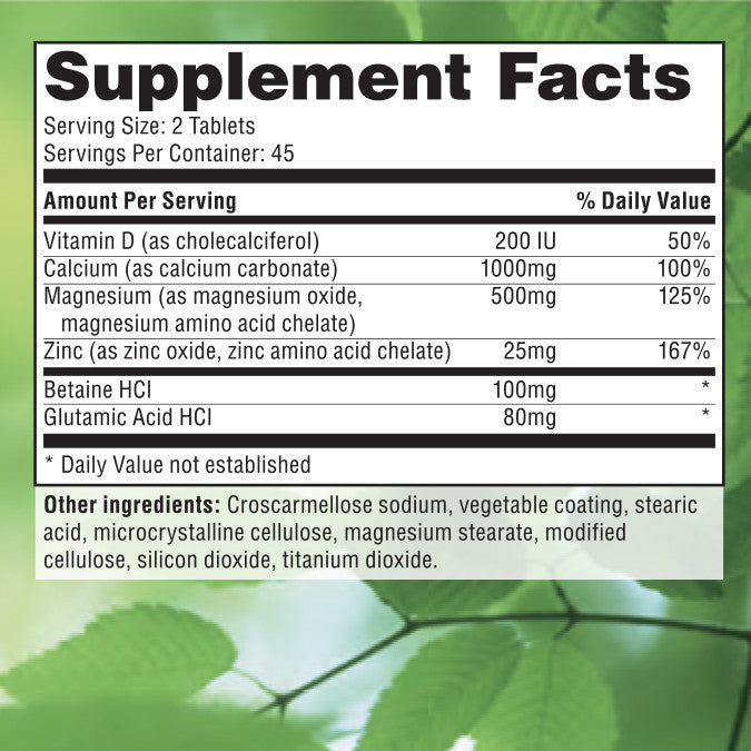 Calcium, Magnesium & Zinc